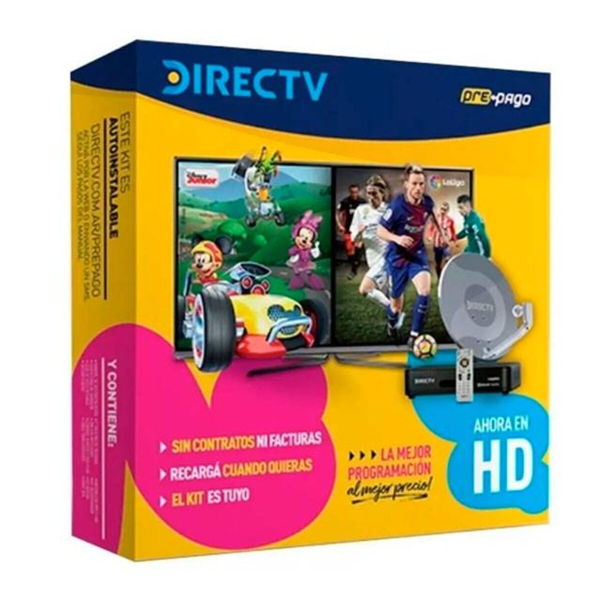 Antena Directv HD Prepago Sin Abono Autoinstalable 60CM
