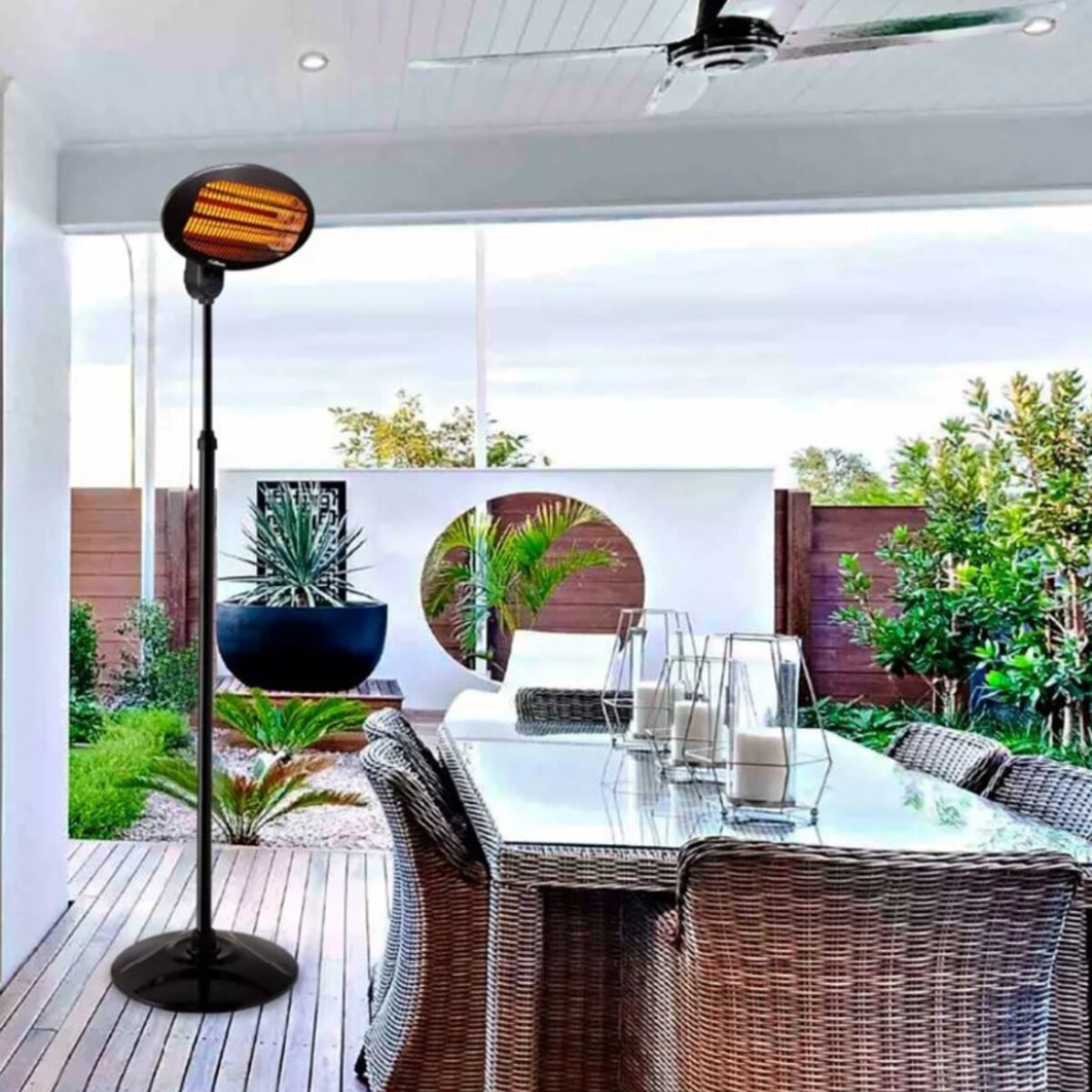 Calefactor Exterior Infrarrojo Pie/pared Liliana CIPIE2000-1