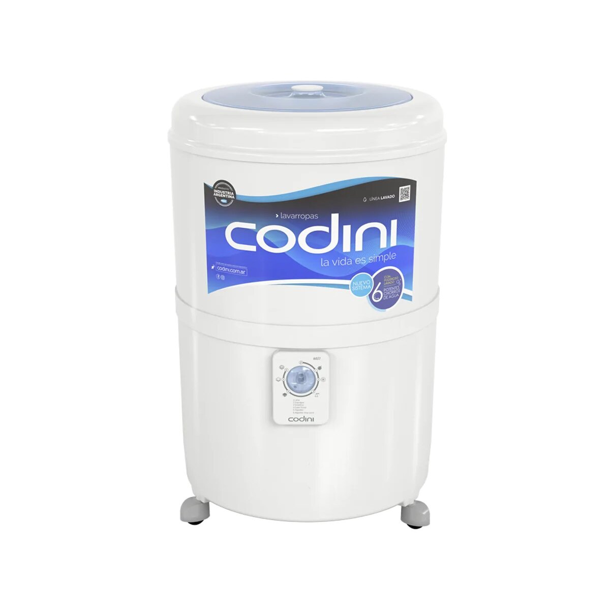 Lavarropas Codini Silent 4051 Blanco 10kg 220 V