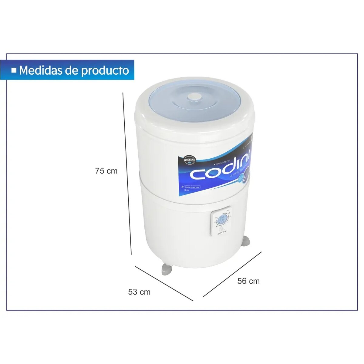 Lavarropas Codini Silent 4051 Blanco 10kg 220 V-1