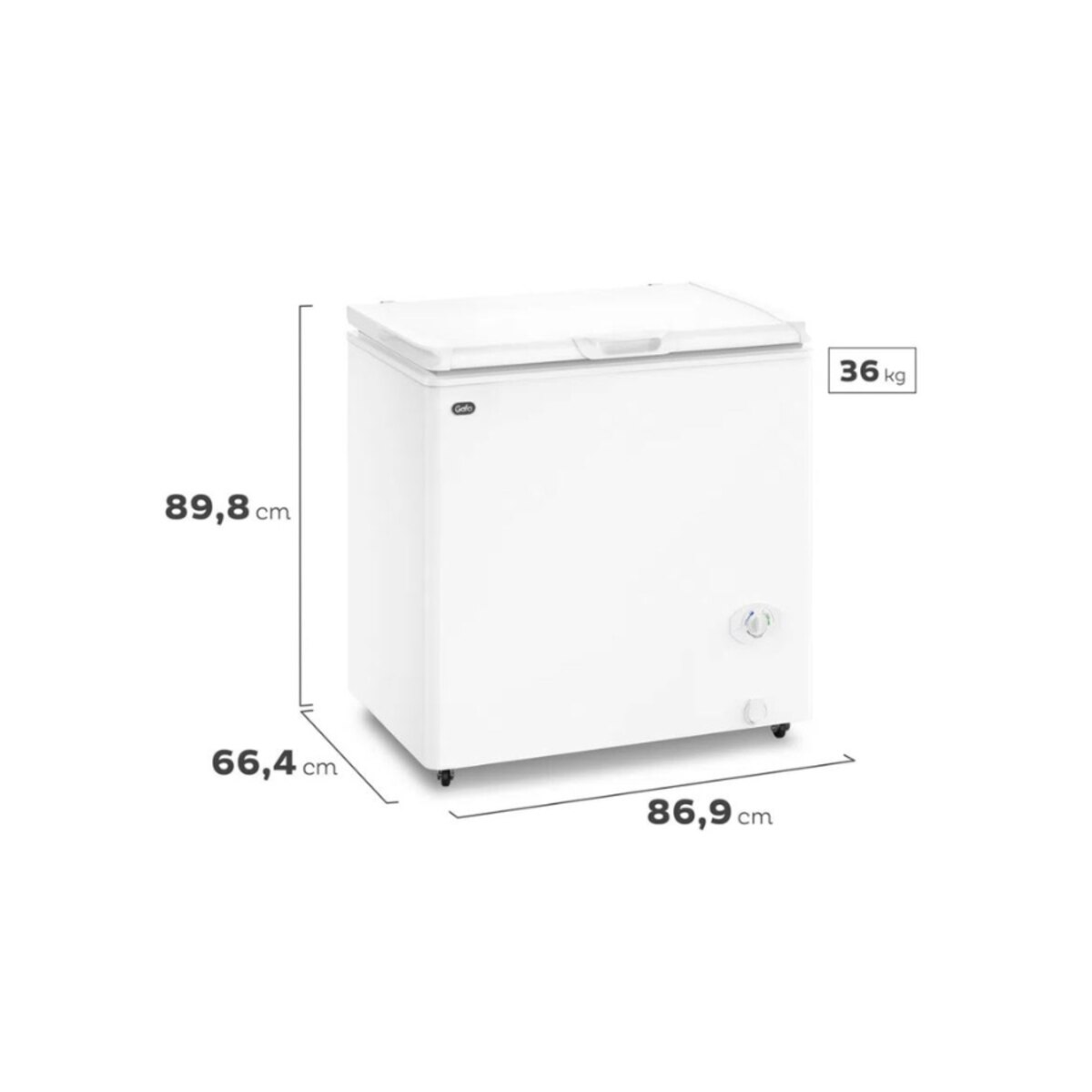 Freezer Horizontal Gafa FGHI200B Blanco 205 lts.-3
