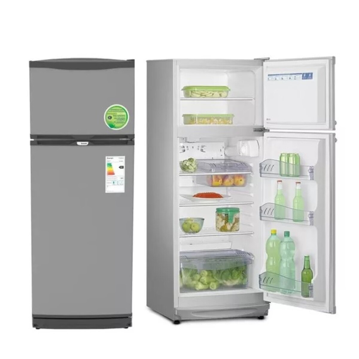 Heladera Auto Defrost Bambi 2f1800 Plata Con Freezer 386l-0