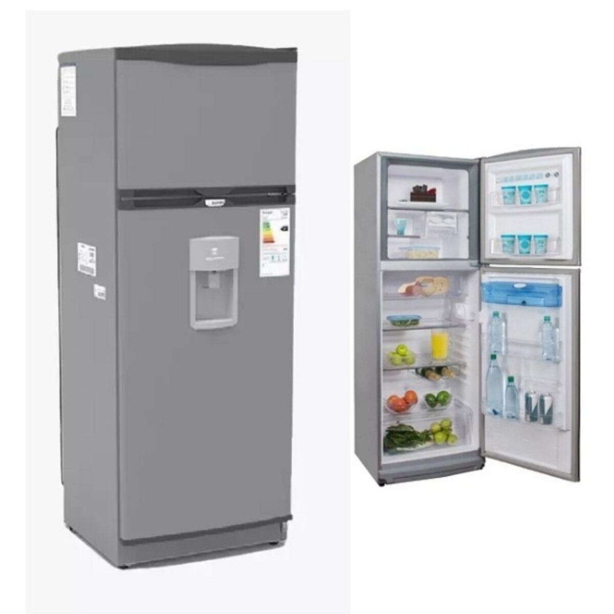 Heladera Bambi 2f-1800pd C/ Freezer 365lts. Dispenser Inox