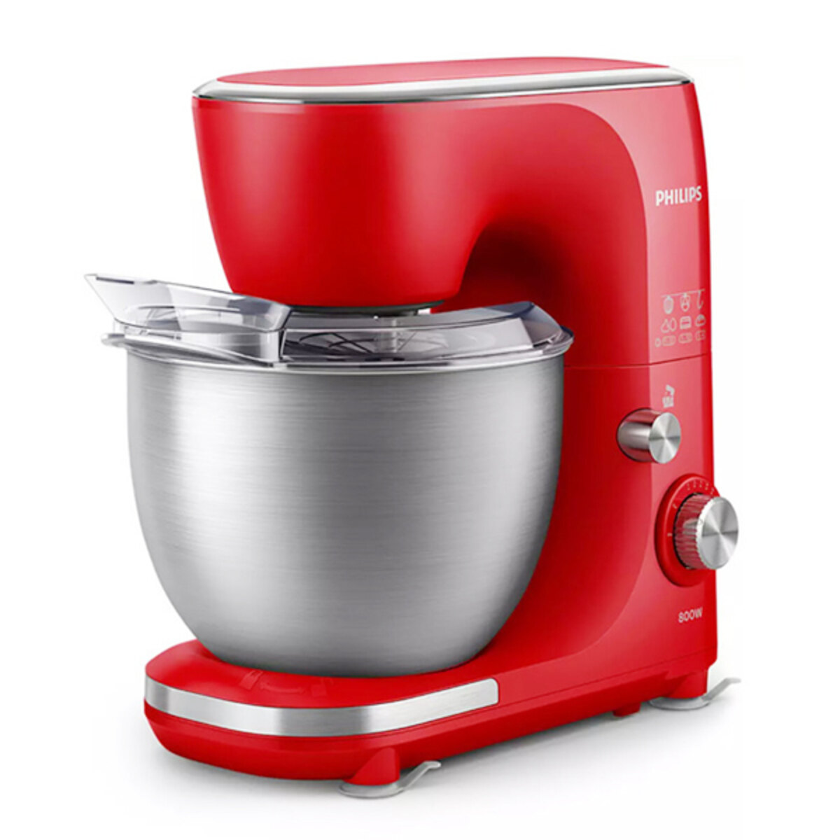 Batidora Planetaria Philips Hr7922/40 800w 4 Accesorios Rojo-3