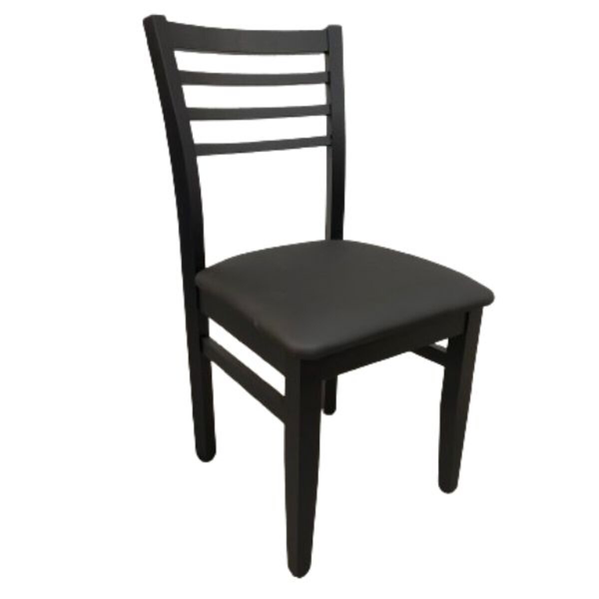 SILLA PINO CLASICA NEGRA TAPIZ NEGRO X2