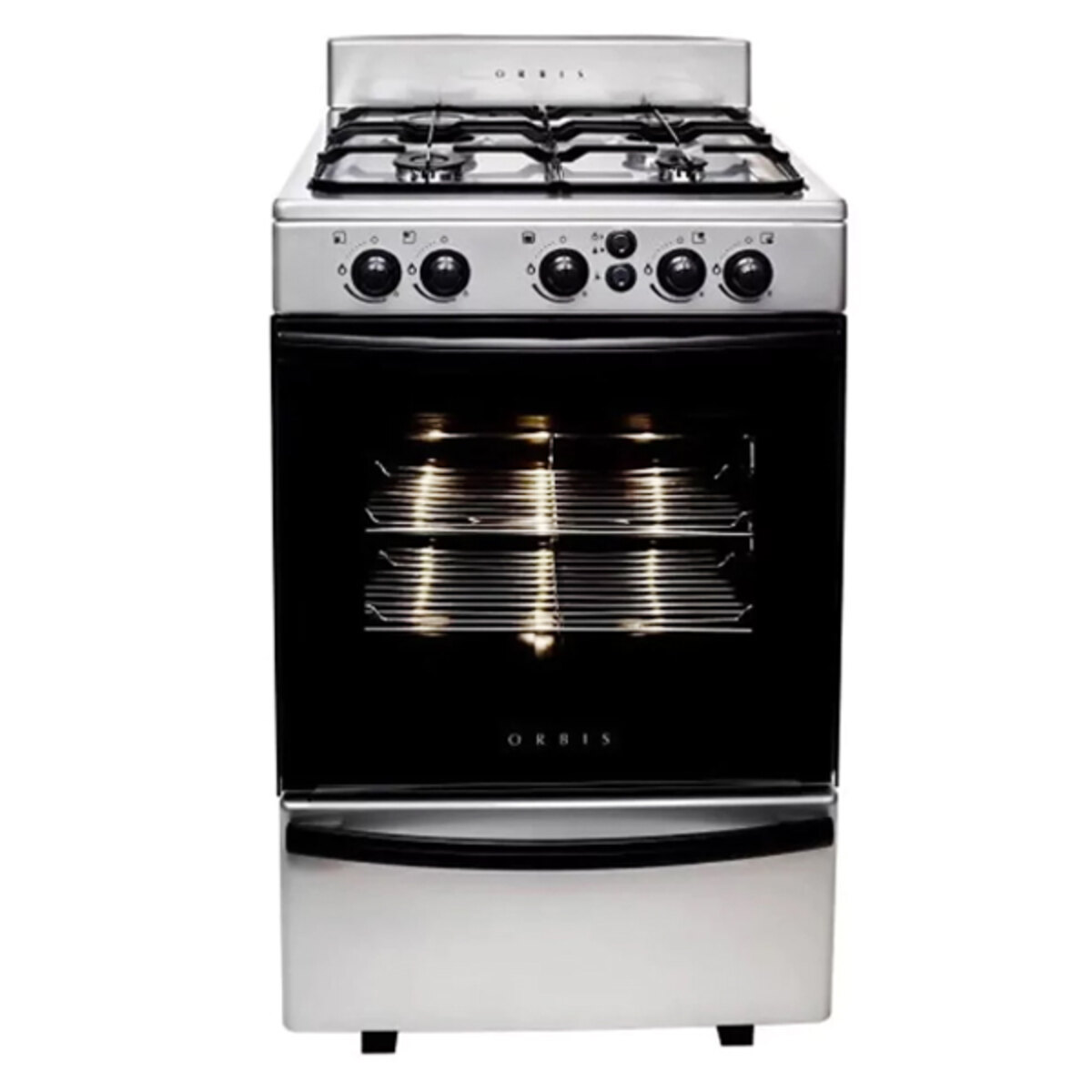 Cocina Orbis 858ap4 55 cm Inox Multigas-3
