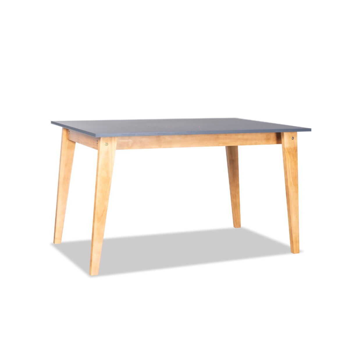 MESA DE COMEDOR ESCANDINAVA 130CM MIEL TAPA/GRIS-1