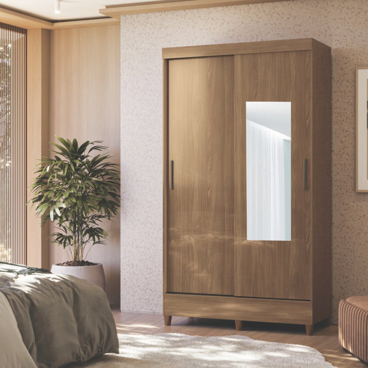 Armario Ropero Fit 2 Puertas Santos Andirá Marrón-2