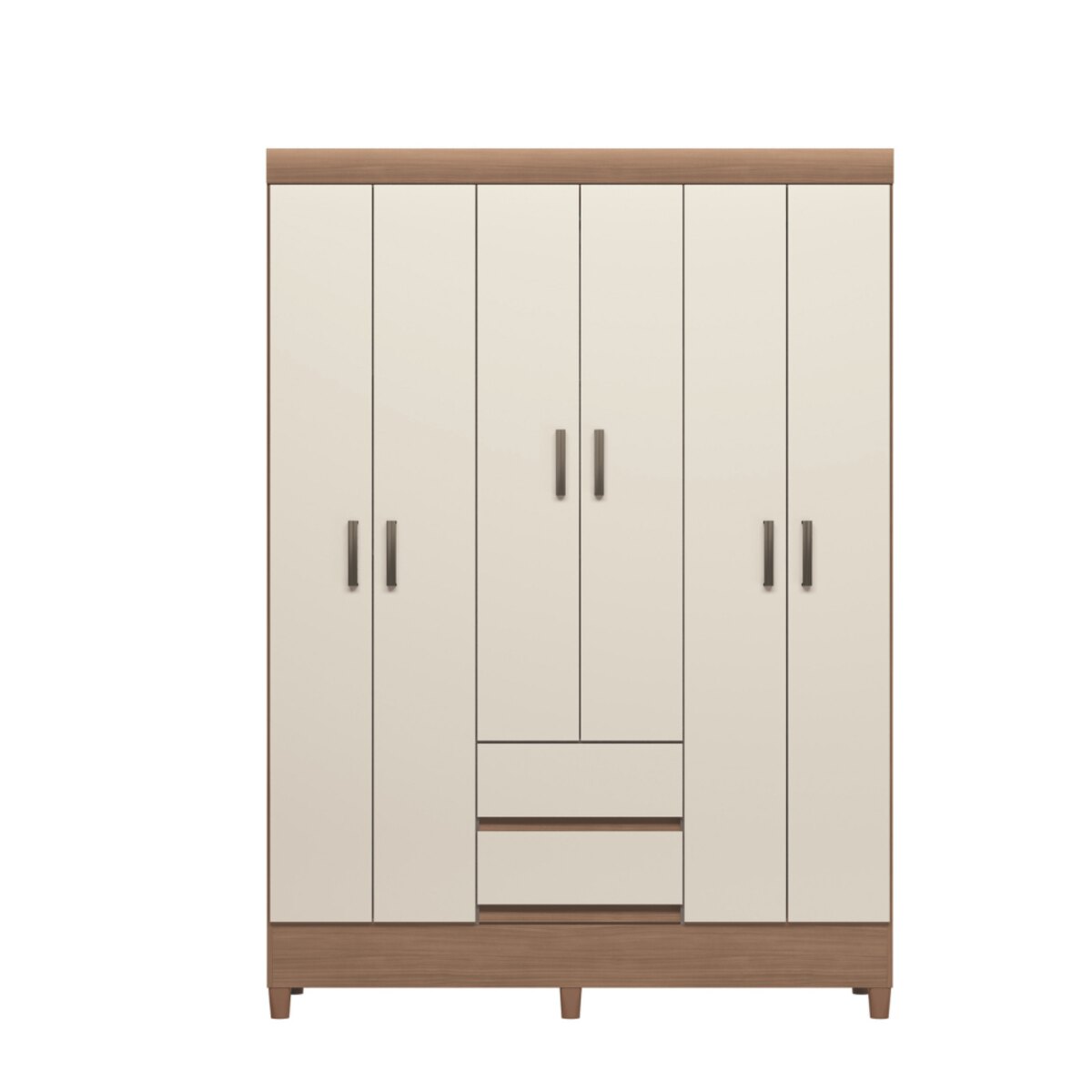 Placard doble con pies Jequitiba blanco 137cm