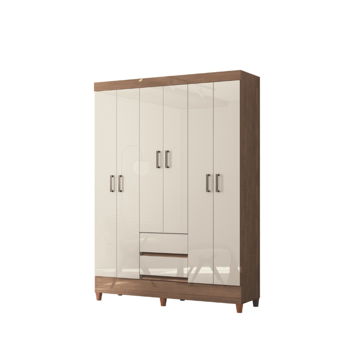 Placard doble con pies Jequitiba blanco 137cm-1