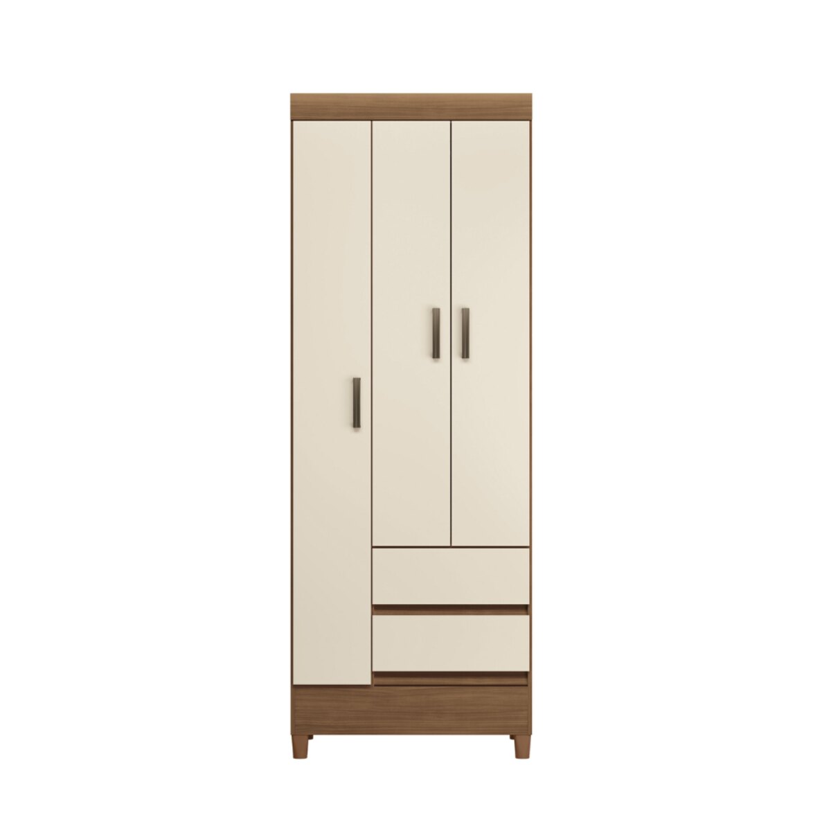 Placard de 3 puertas y 2 cajones Hyper Beige Santos Andira