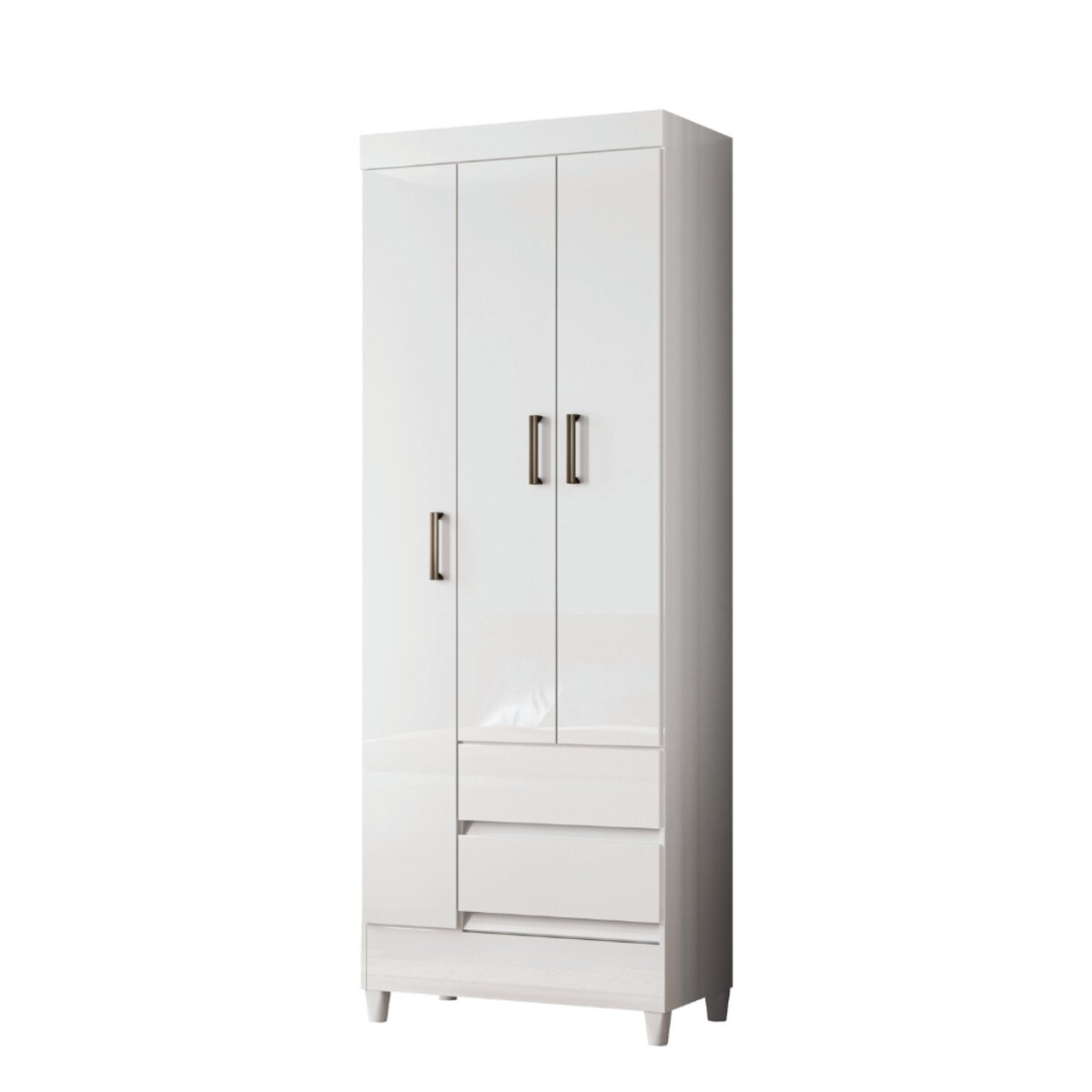 Placard Hyper Blanco con 3 puertas y 2 cajones Santos Andira