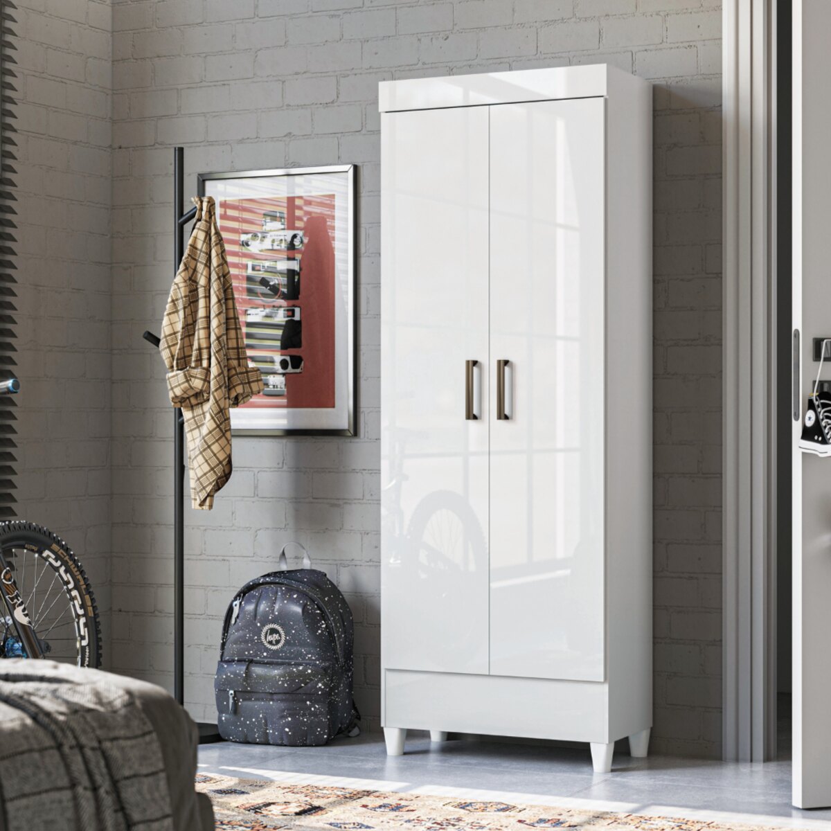 Mueble Despensero MULTIUSO FIT 2 PUERTAS con blanco-2