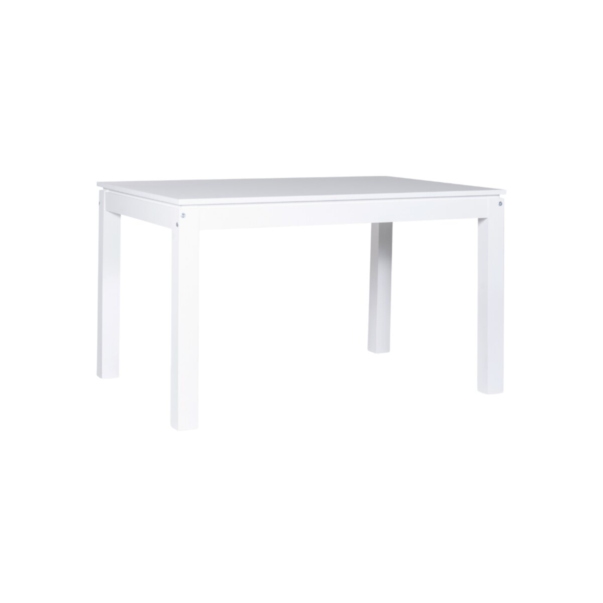 MESA MODERNA 130 BLANCA 4 SILLAS BLANCAS TAPIZ CRUDO-1