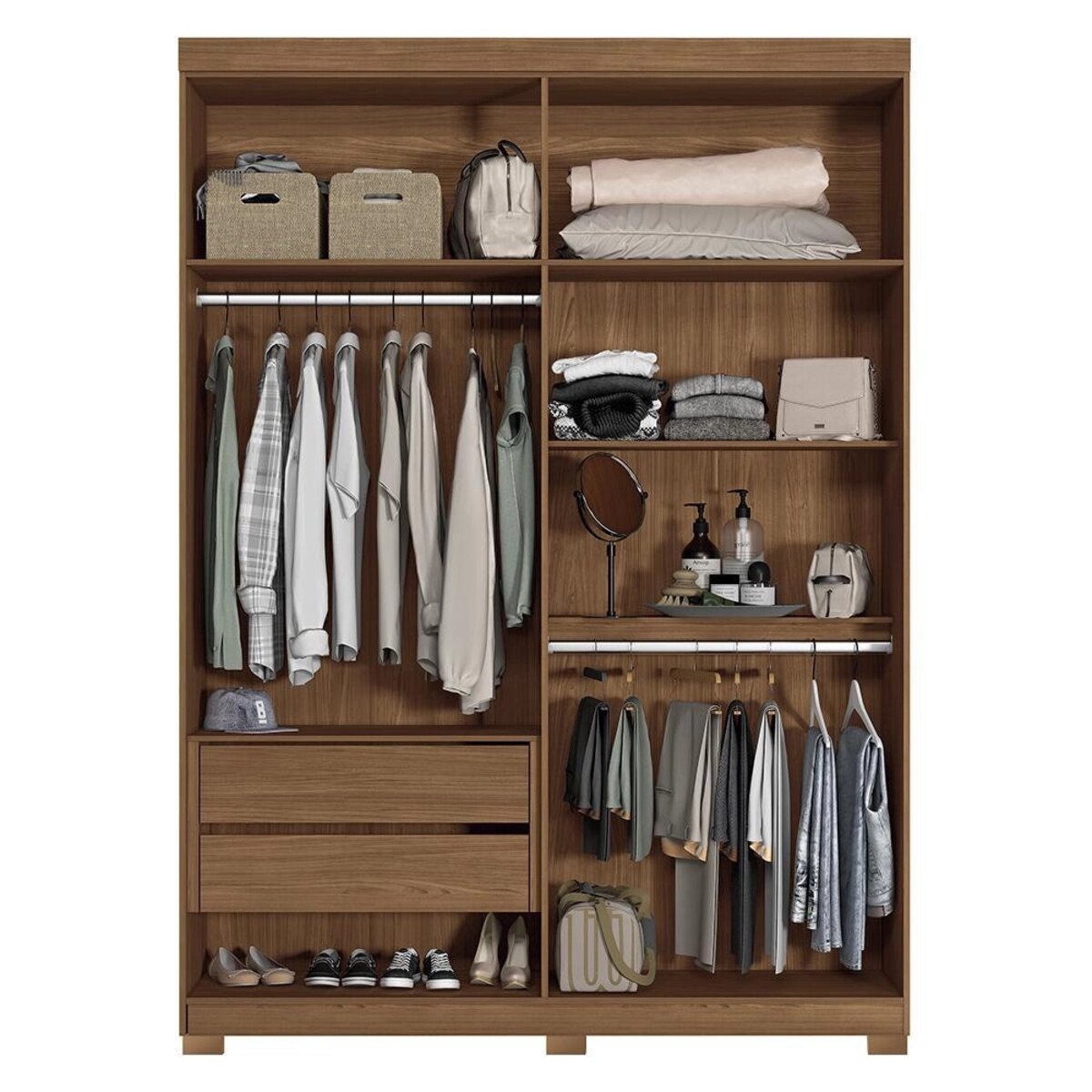 ROPERO BURITI 4 Puertas PIE-ESPEJO JATOBA-3