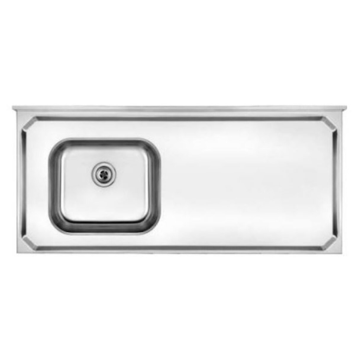 BACHA ACERO INOXIDABLE INOXSUL IZQUIERDA120X53 LISA
