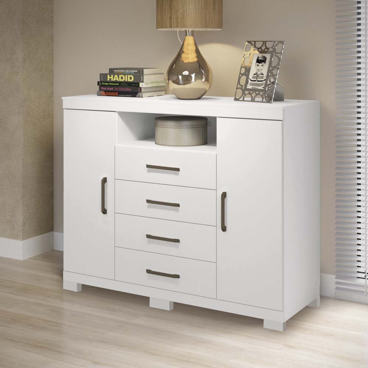 COMODA MASTER C/PIES BLA/BLA-1