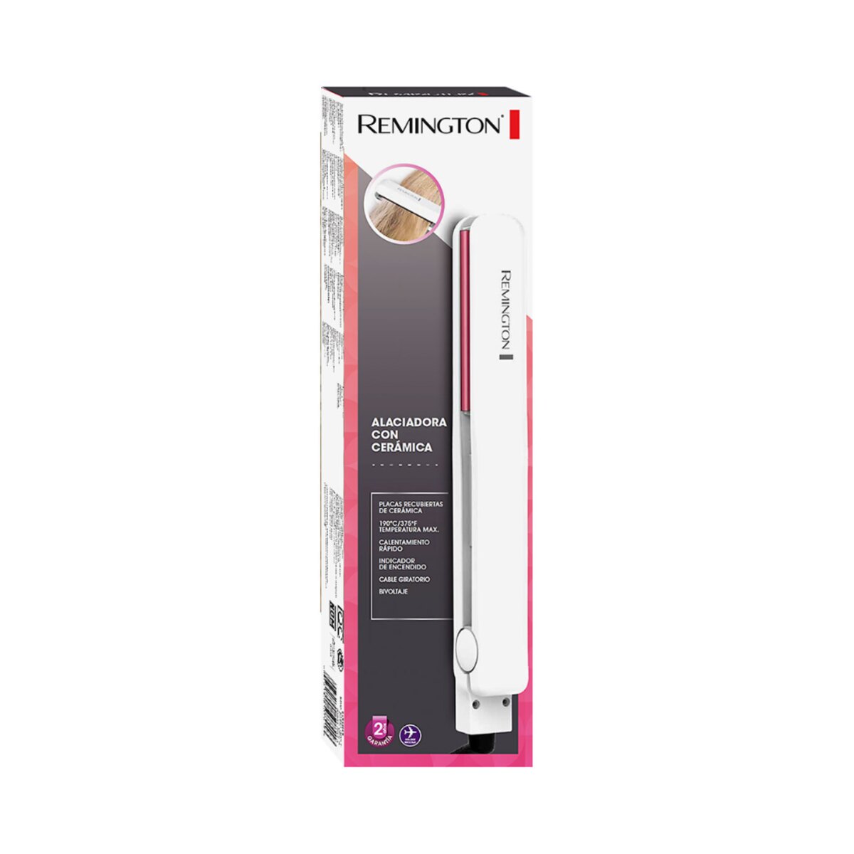 Planchita De Pelo Remington S-1300 Series S1305 Blanca Y Violeta 110v/220v-2