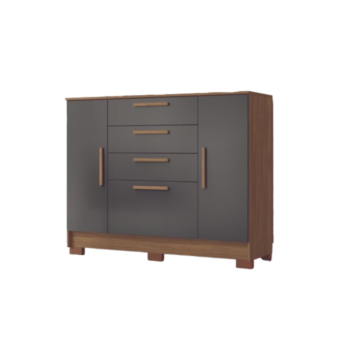 COMODA PINHAIS 2.4 JATOBA/GRAFITO Santos Andirá