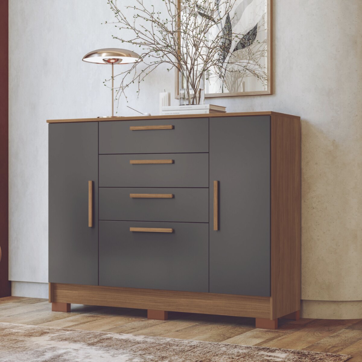 COMODA PINHAIS 2.4 JATOBA/GRAFITO Santos Andirá-4