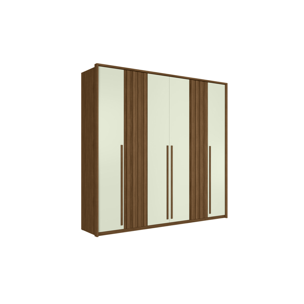 Placard Coimbra 6 Puertas 4 Cajones Jatoba Arena C/ Pies