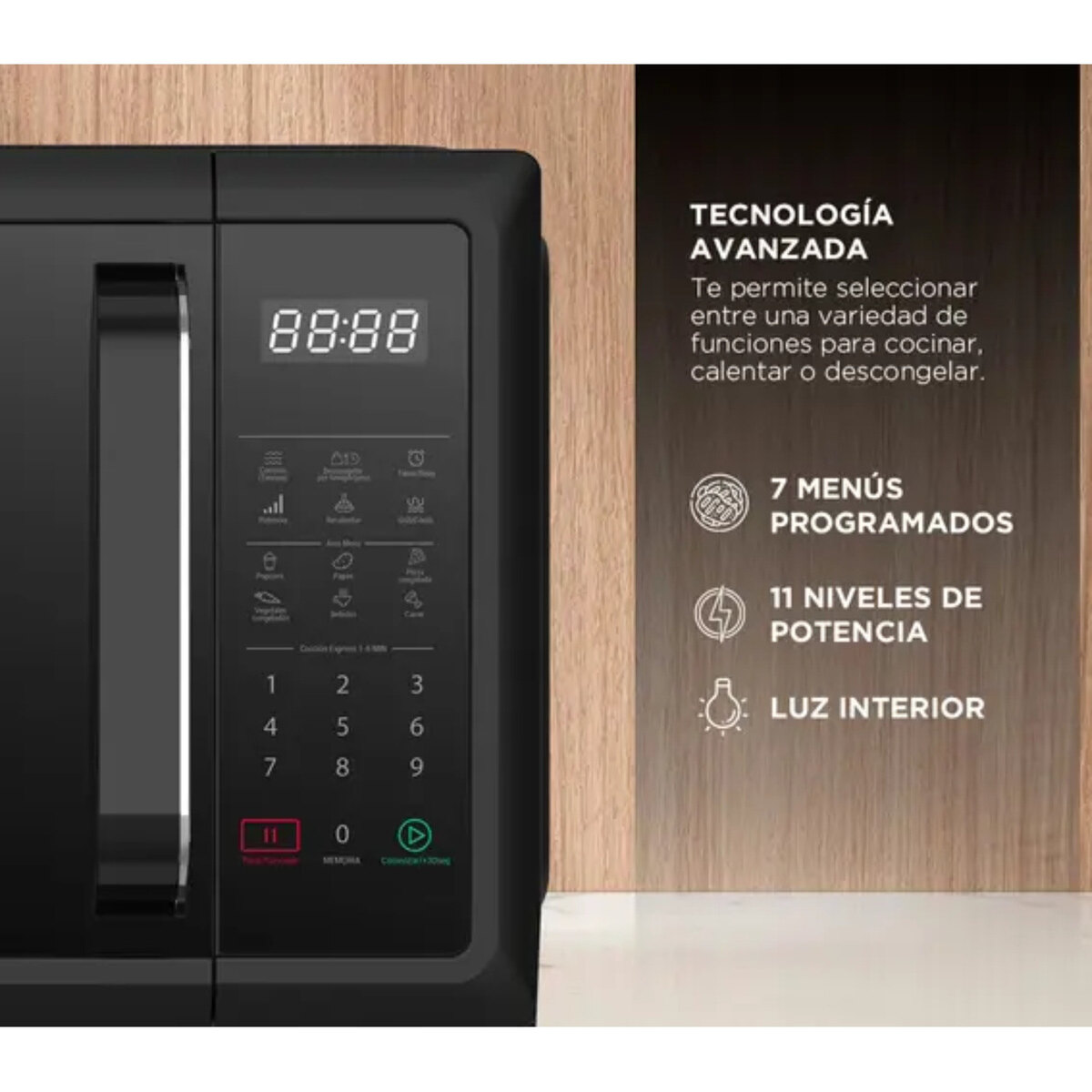 Microondas Digital Con Grill Atma 28l 900w Matdgb28uap Negro-3