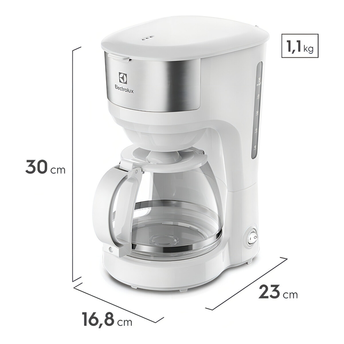 Cafetera Eléctrica Electrolux Inox Ecm21 1,2l Color Blanco-2
