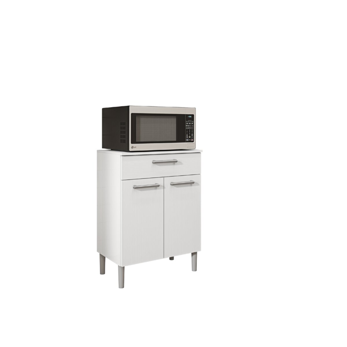 Mueble Para Microondas 60cm 2P+Cajón Correderas Metal