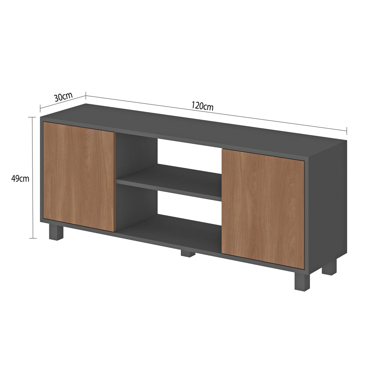 RACK TV 50" LUKA GRAFITO/MANCHES 3024-2