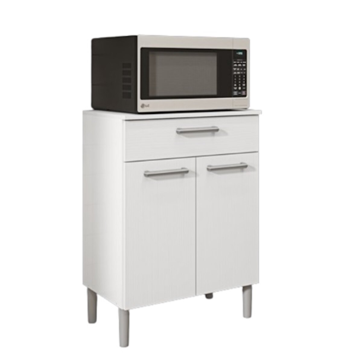Mueble Para Microondas 60cm 2P+Cajón Correderas Metal-3