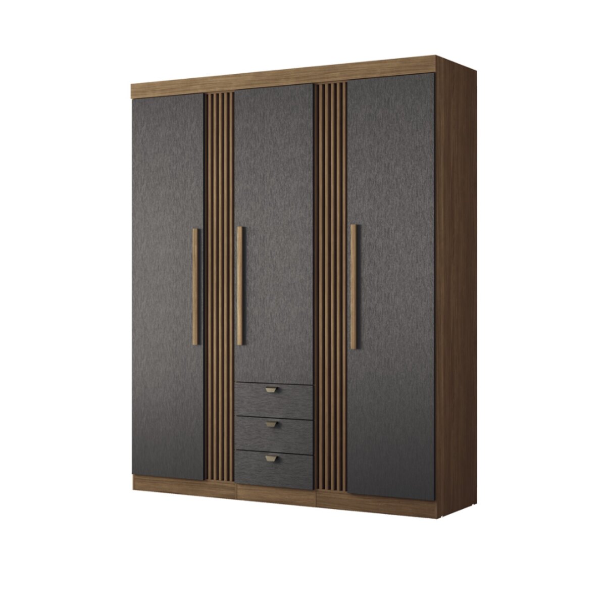 PLACARD ROPERO AURORA 3.3 JATOBA/GRAFITO 3 PUERTAS