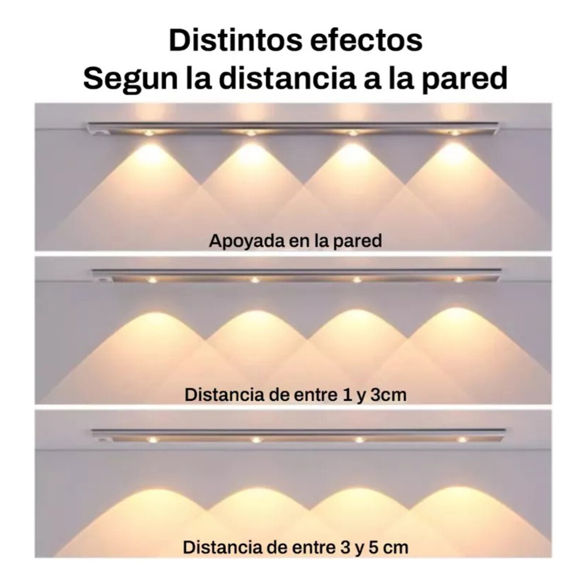 Lampara Tira 3 Luces Led Sensor 40cm Usb Luz Blanco-4
