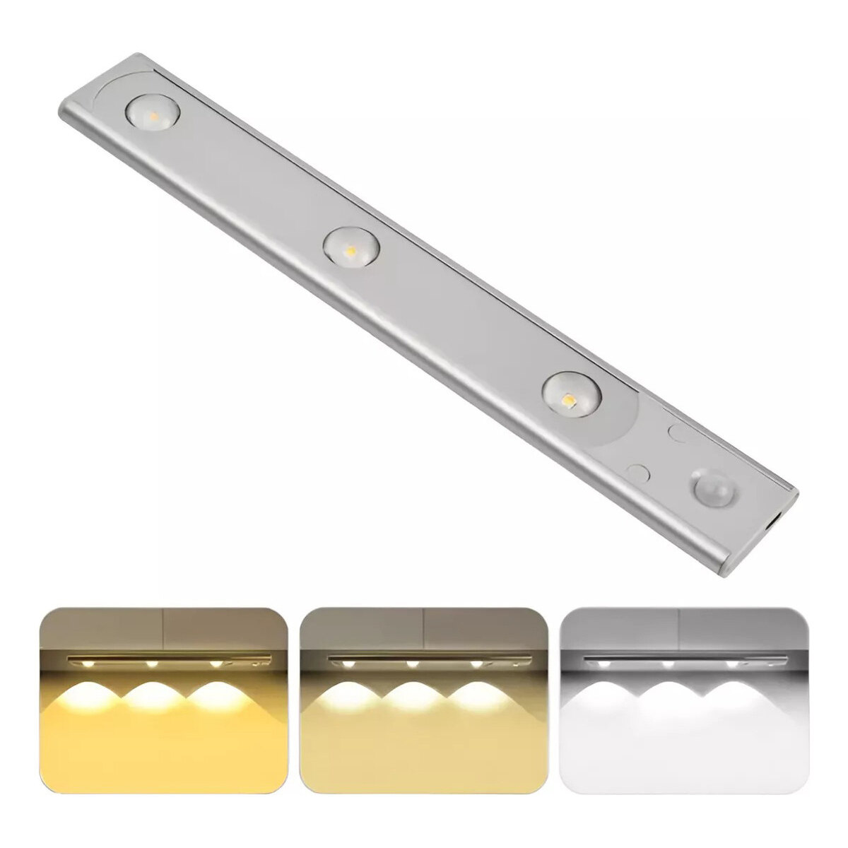 Lampara Tira 3 Luces Led Sensor 40cm Usb Luz Blanco-2
