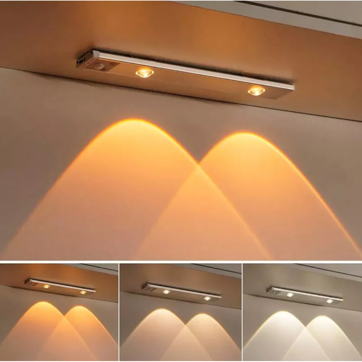 Lampara Tira 3 Luces Led Sensor 40cm Usb Luz Blanco-1