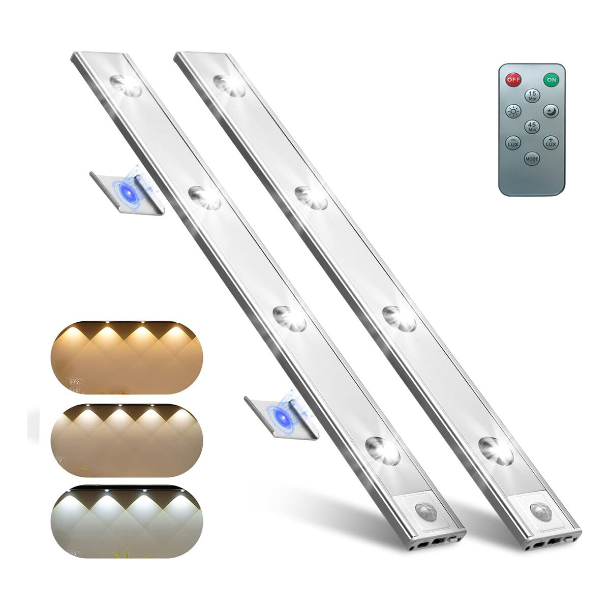 Lampara Tira 4 Luces Led Sensor 60cm Usb Luz Blanco