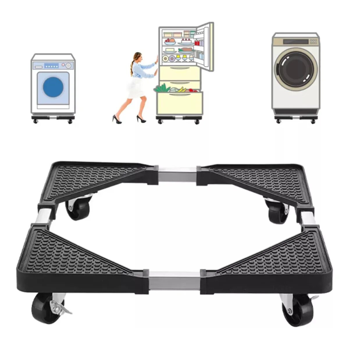 Base Movil Con Ruedas Para Electrodomésticos 50 A 80cm-4