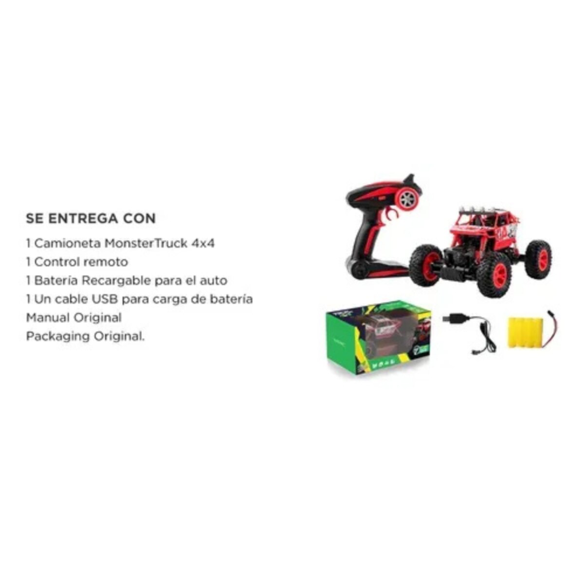 Auto Todo Terreno 4 X 4 A Radio Control Gadnic Alta Calidad-1