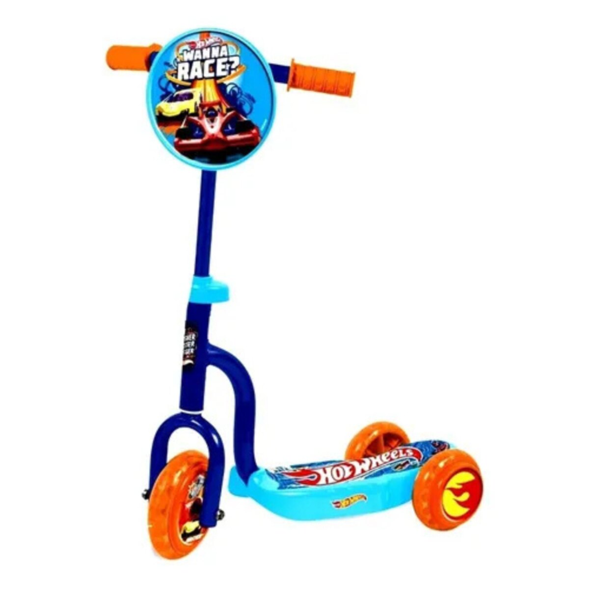 Scooter Hot Wheels 3 Ruedas Azul Antideslizante Infantil