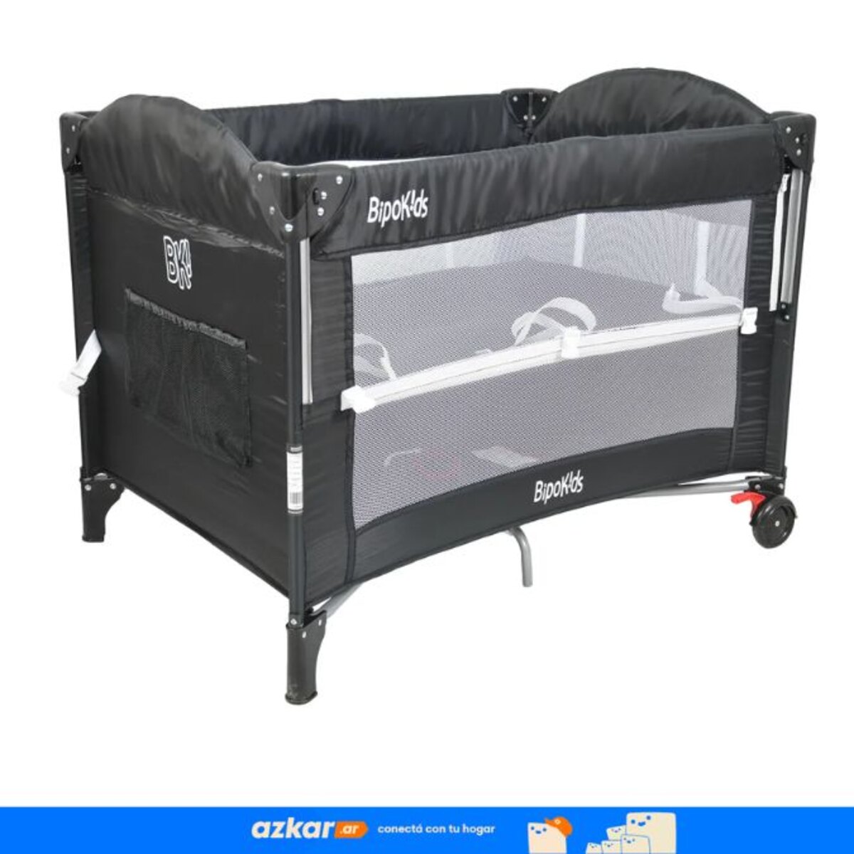 Practicuna Colecho Bolso Plegable Bipokids Negro tela Liso-1