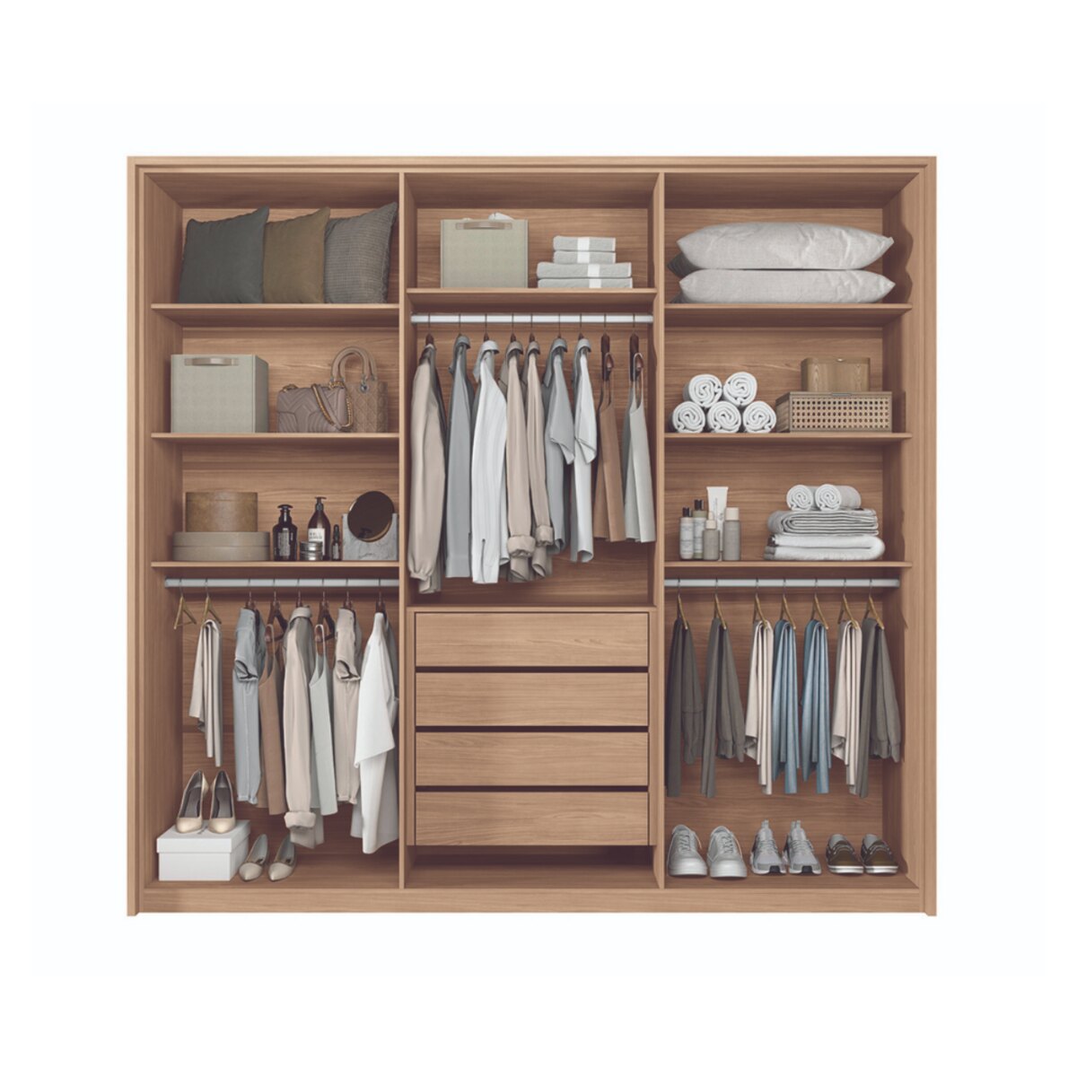 ROPERO GENOVA 6PUERTAS WOOD/TERRACOTA-1