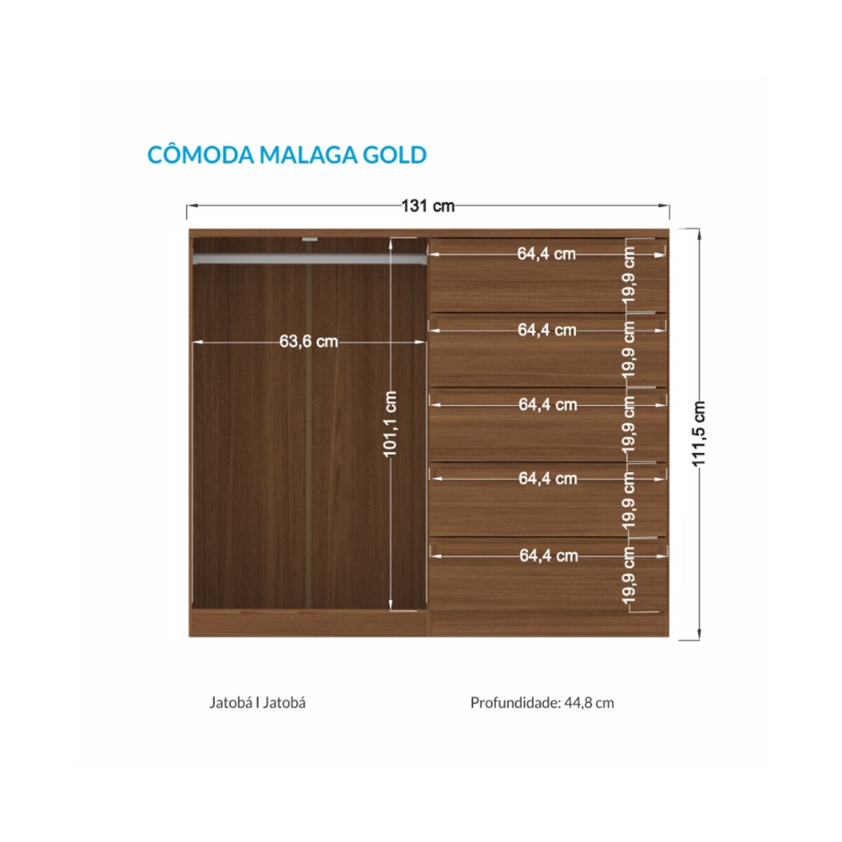 COMODA MALA GOLD 2-5 WOOD/TERRAC-2