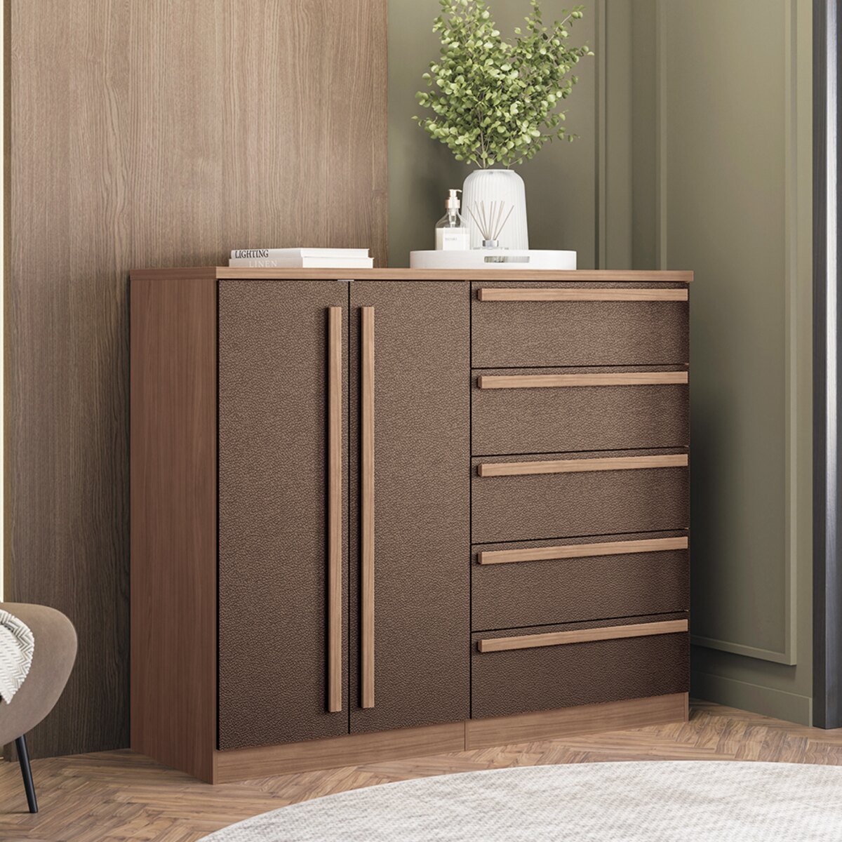 COMODA MALA GOLD 2-5 WOOD/TERRAC-3