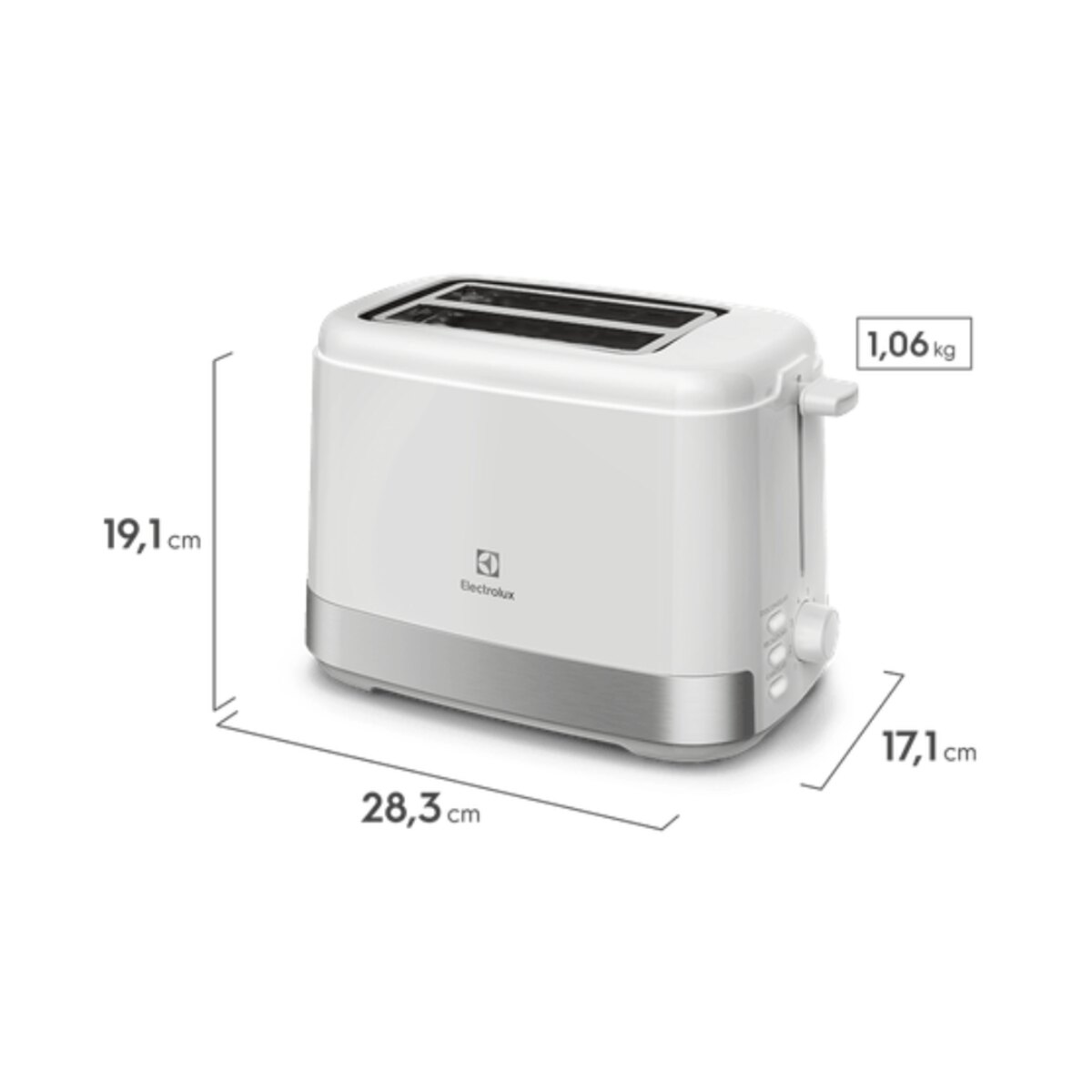 TOSTADORA ELECTROLUX BLANCA ETS1-2