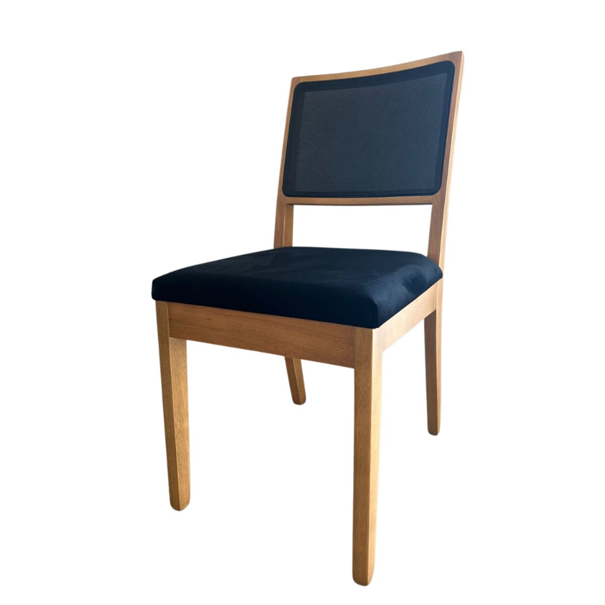 SILLA COMEDOR MADERA MACIZA PACK X2 NEGRA