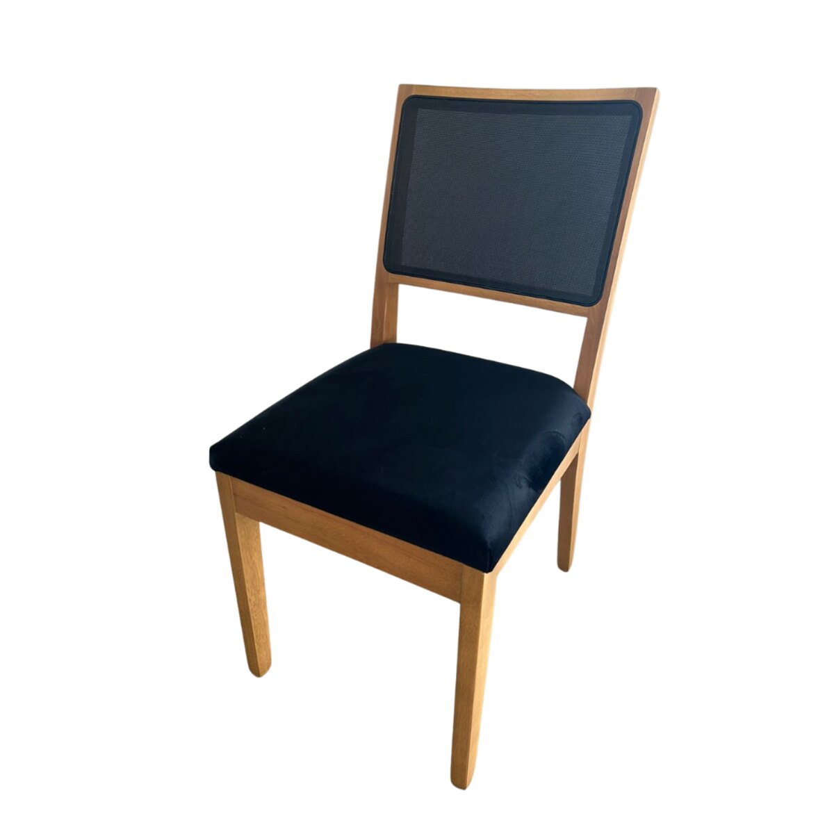 SILLA COMEDOR MADERA MACIZA PACK X2 NEGRA-1