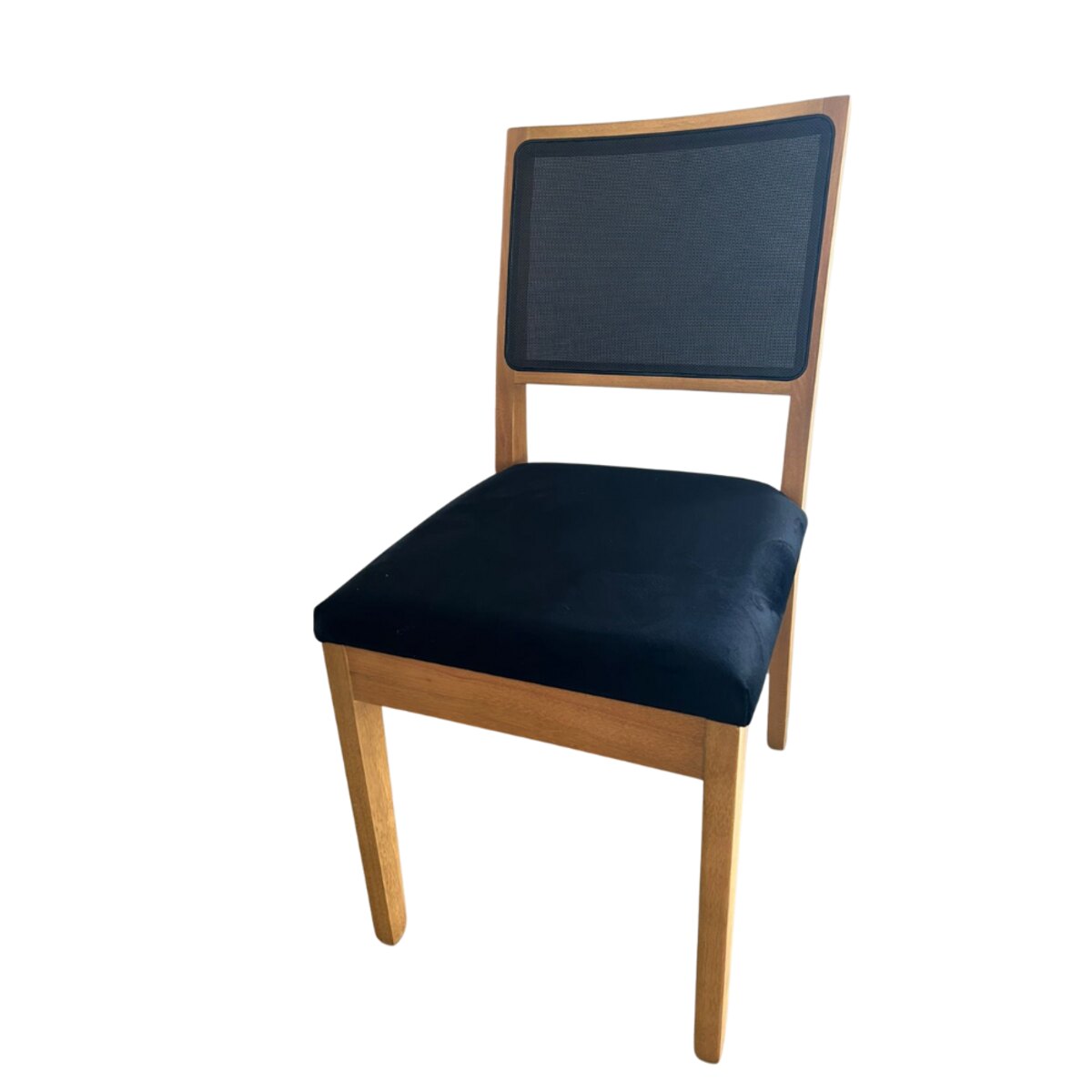 SILLA COMEDOR MADERA MACIZA PACK X2 NEGRA-2