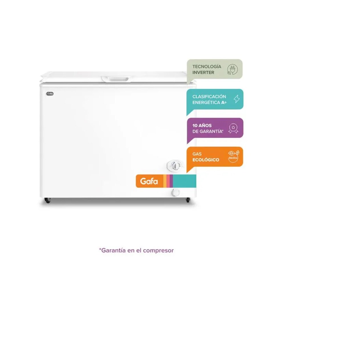 FREEZER HORIZONTAL GAFA FGHI300B-L 280L