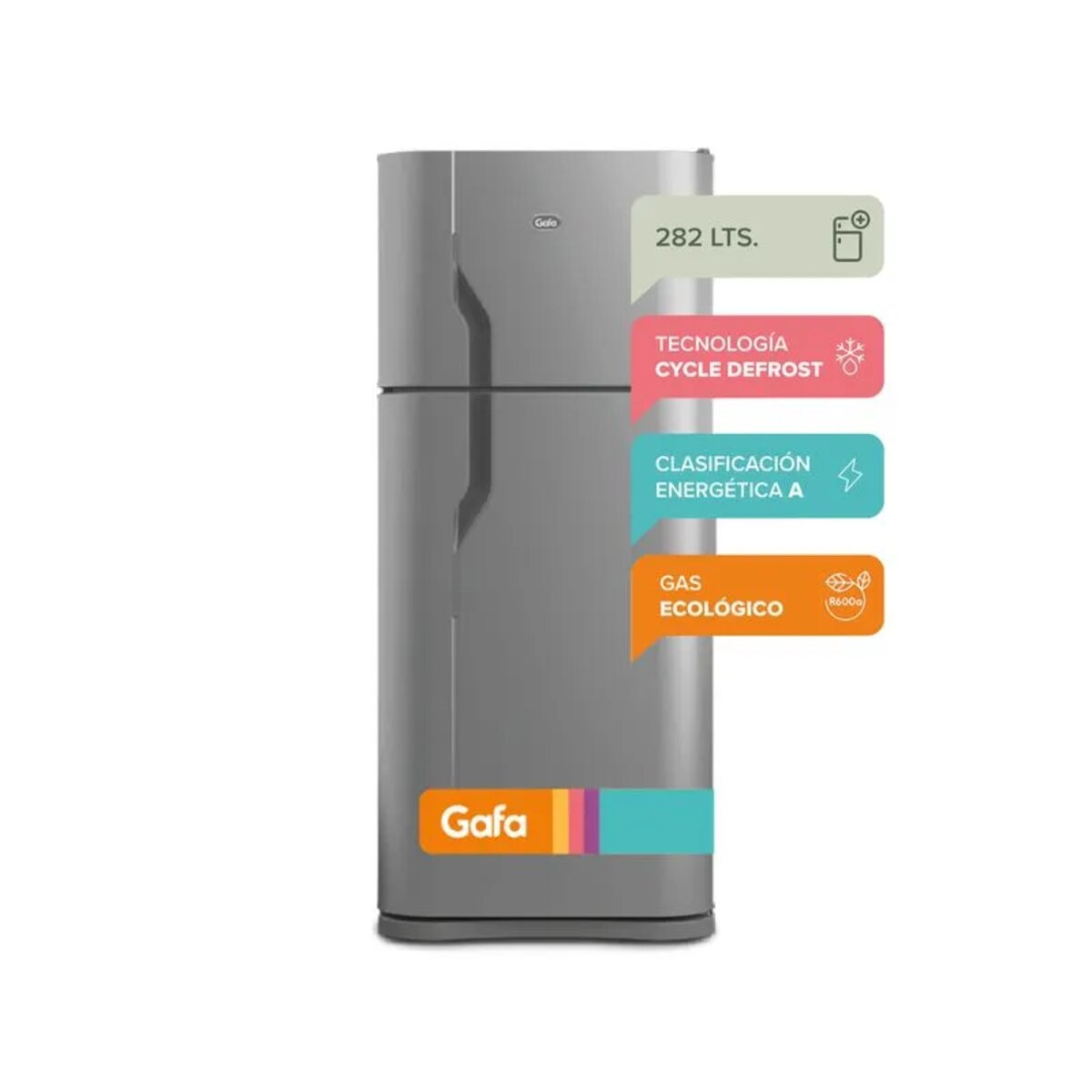 Heladera Gafa Hgf358  282LTS Plata