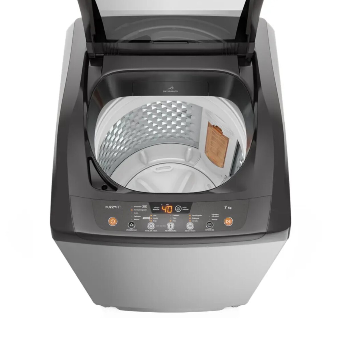 Lavarropas automático Gafa FuzzyFit gris plata 7kg 220 V-2