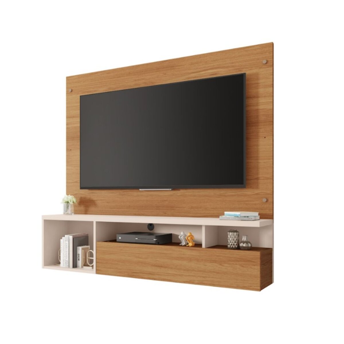 MUEBLE ORGANIZADOR PANEL TV 55"BRASIL FREIJO/BLANCO-1